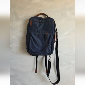 Fossil Men's Buckner Briefcase Backpack Blue 16x12x3